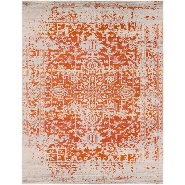 Hillsby Burnt Orange/Light Gray Area Rug & Reviews AllModern